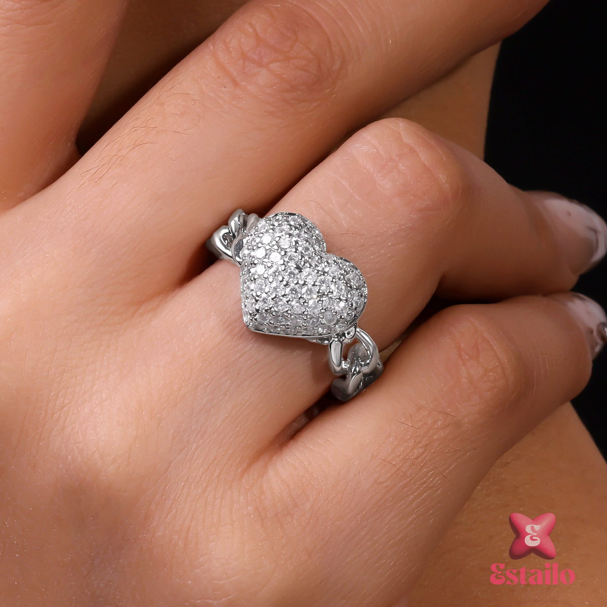 Sparkling Hearts Ring