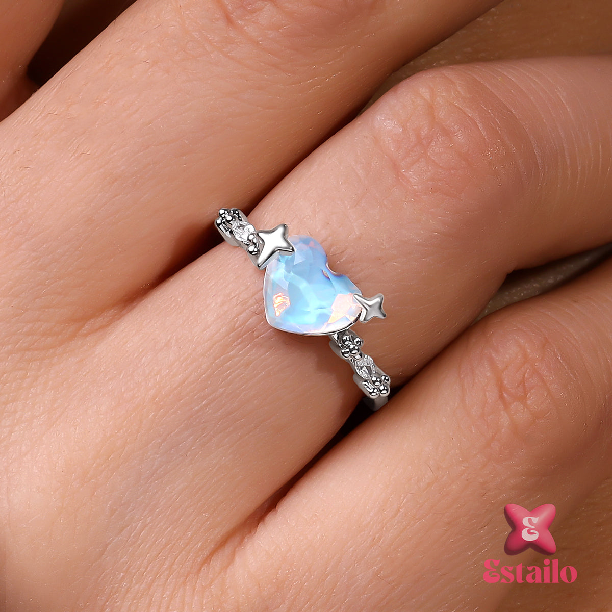 Opaline Dream Heart Ring