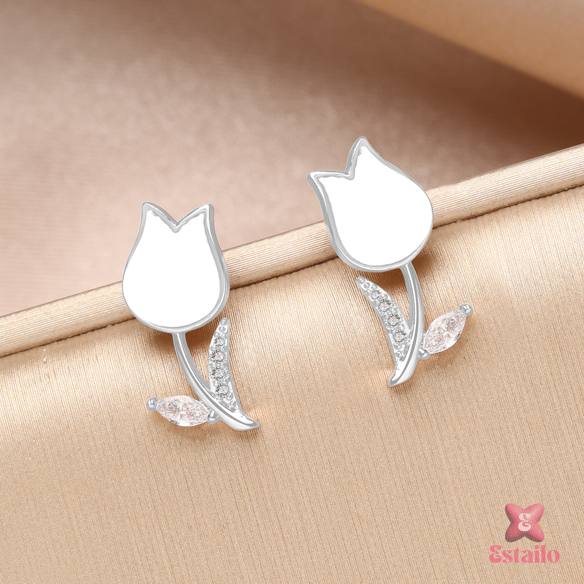 Crystal Tulip Earrings