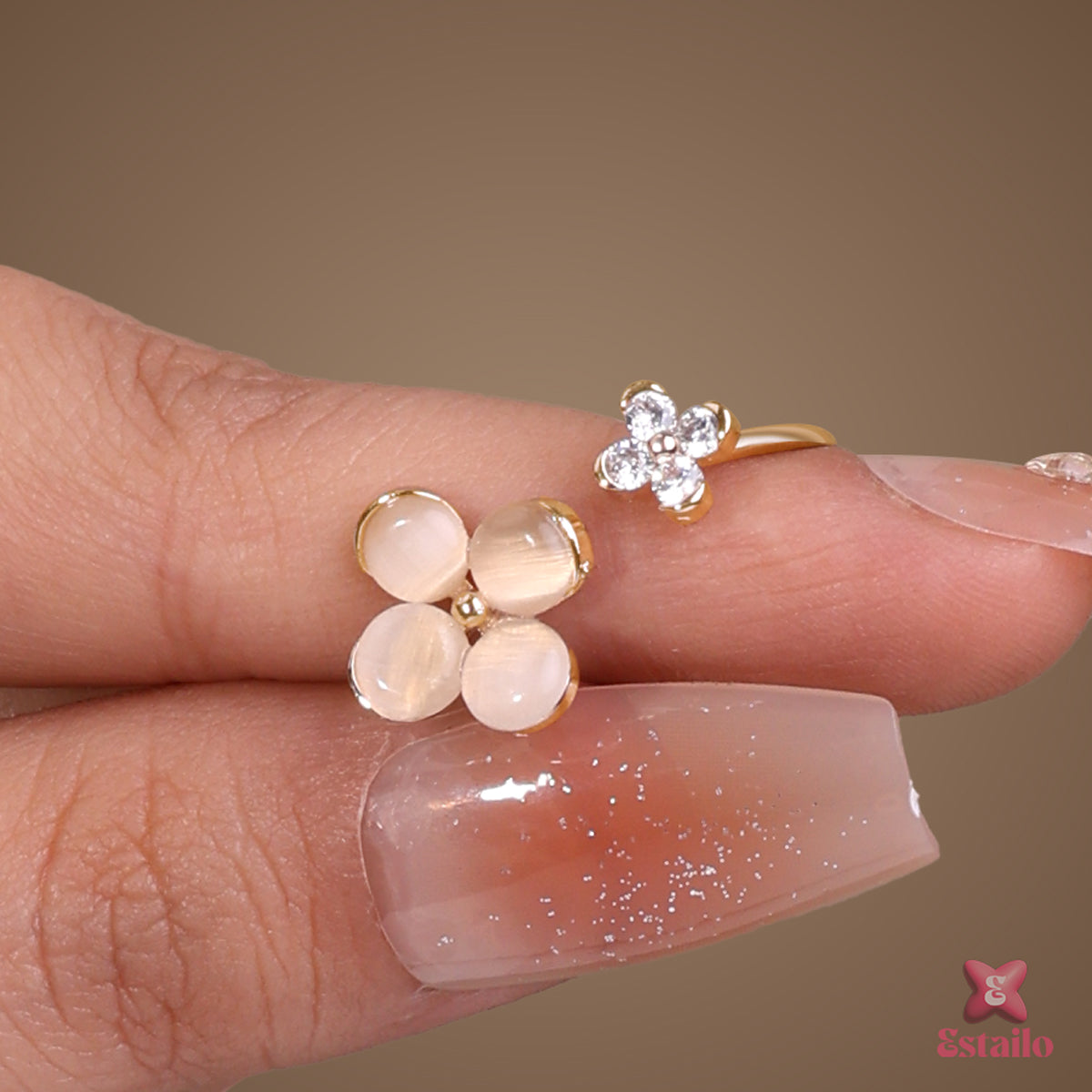 Ivory Petal Duo Ring
