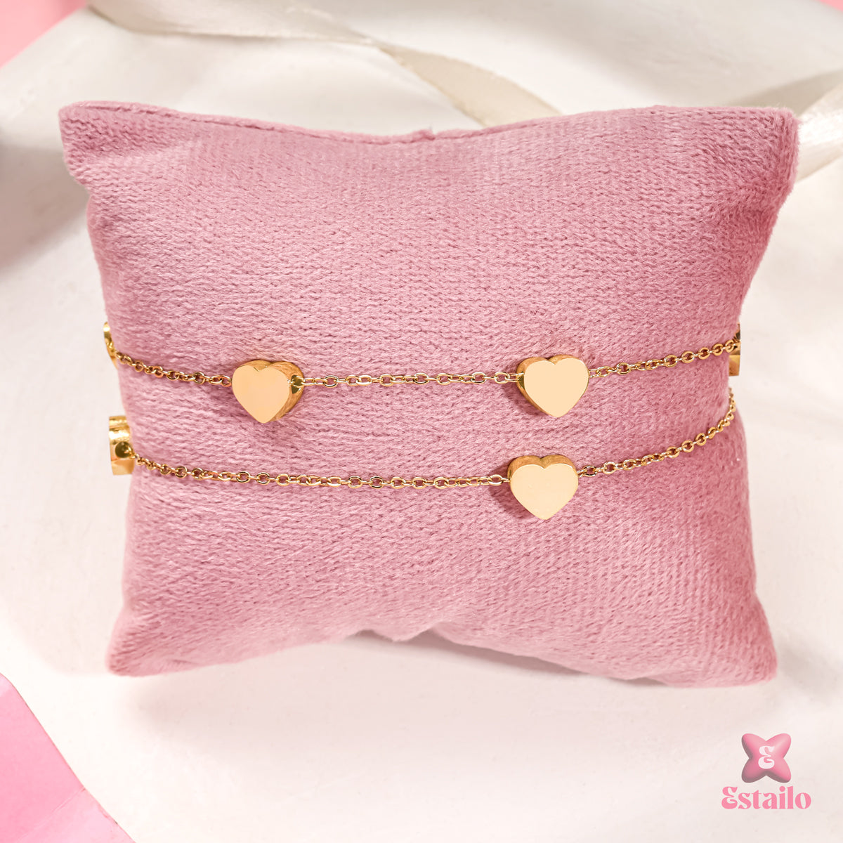 Gilded Heart Strand Bracelet