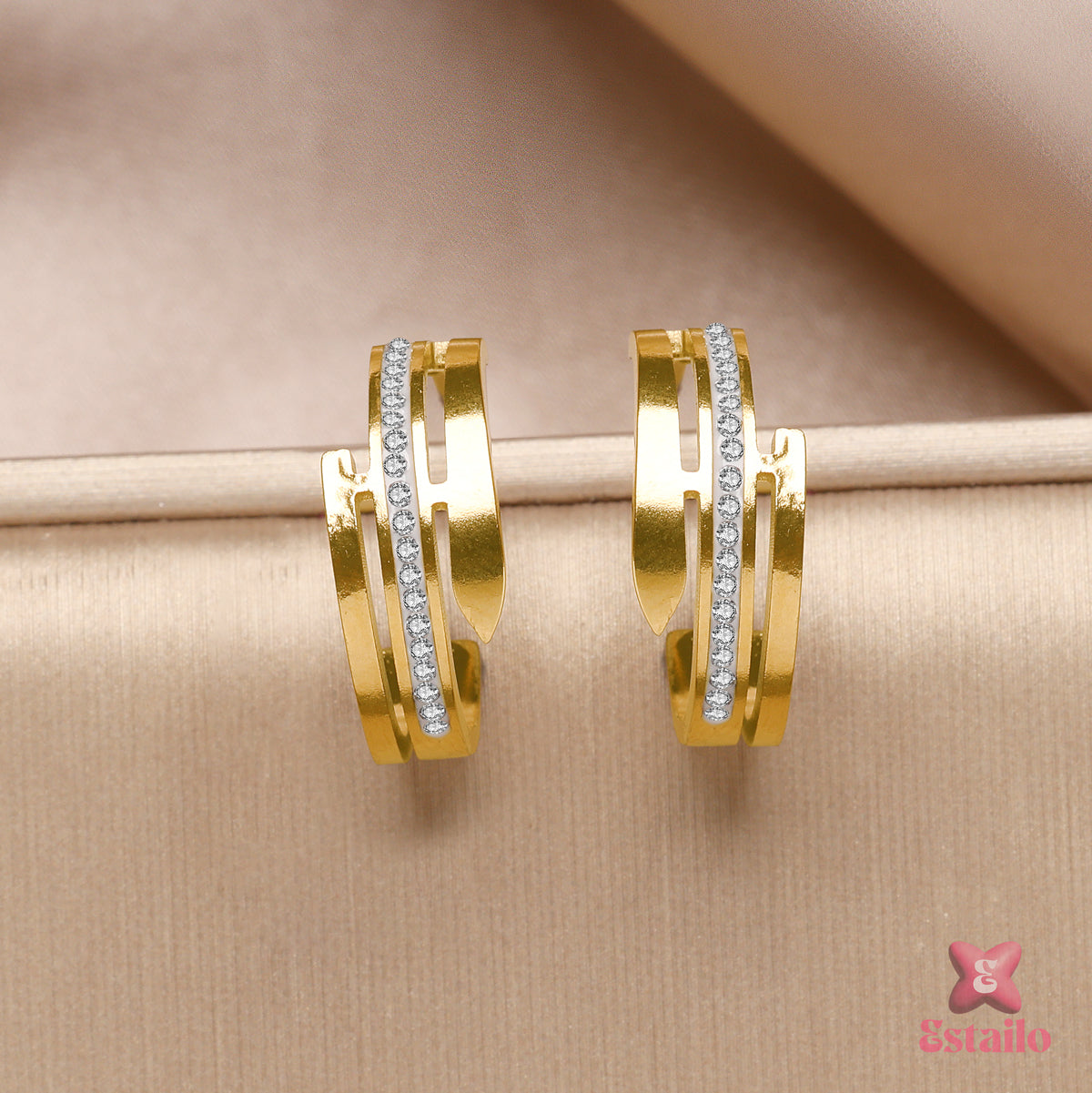 Golden Halo Hoops Earring