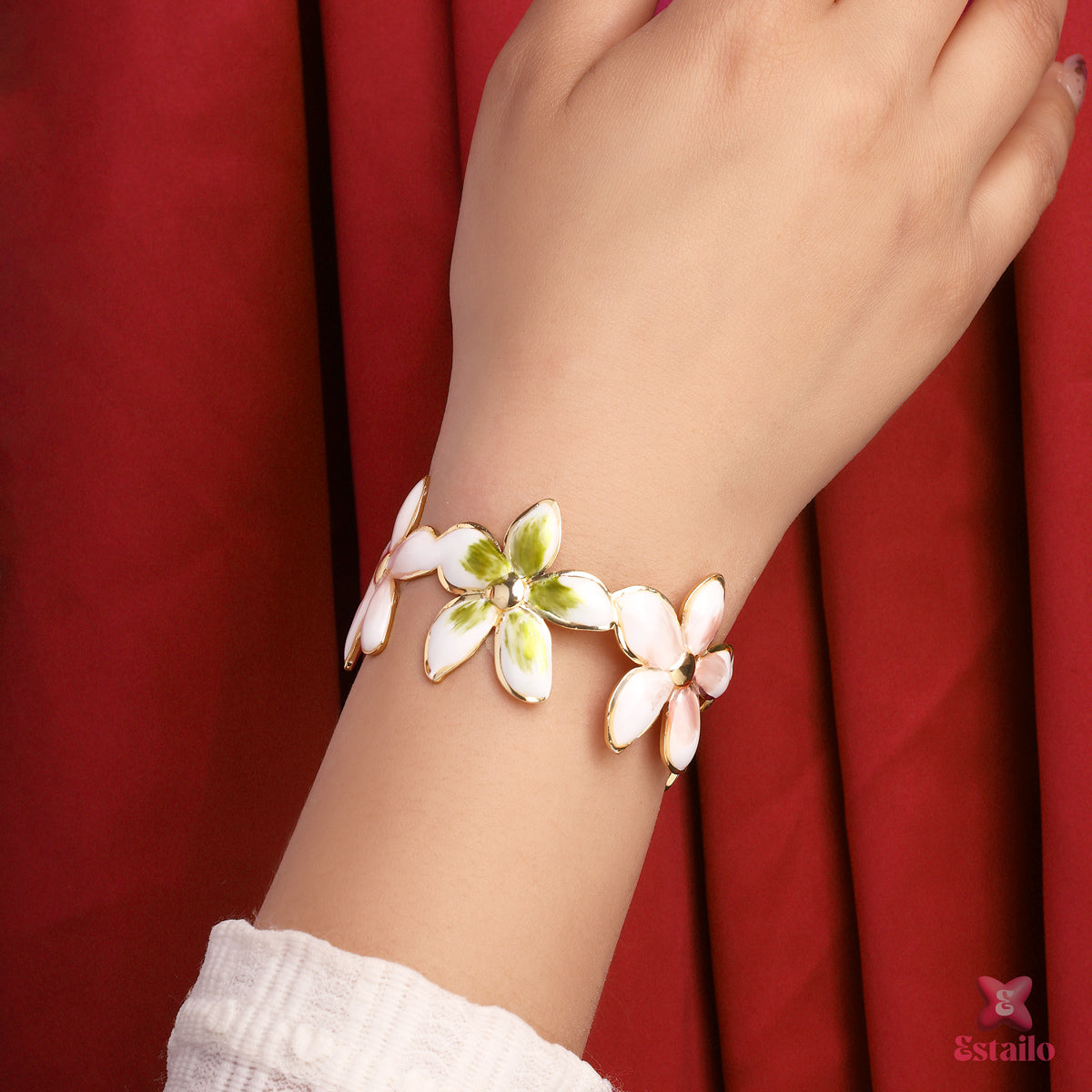 Blossom Glow Cuff Bracelet