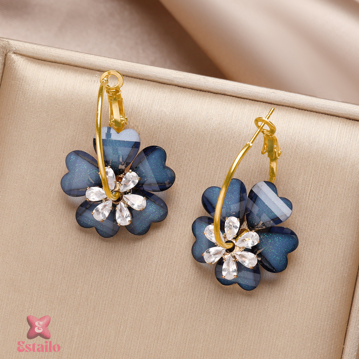 Midnight Blossom Dangles Earrings