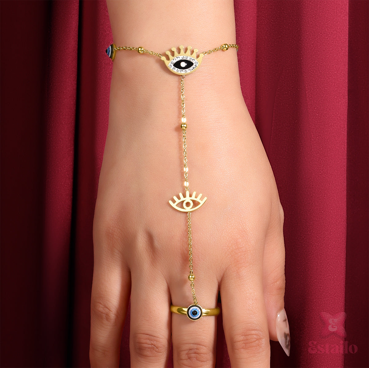 Evil Eye Hand Chain Bracelet