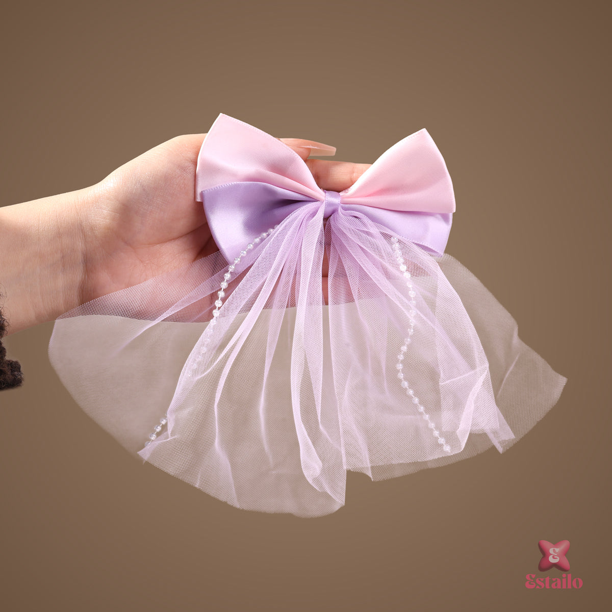Blush Lavender Bow Clip