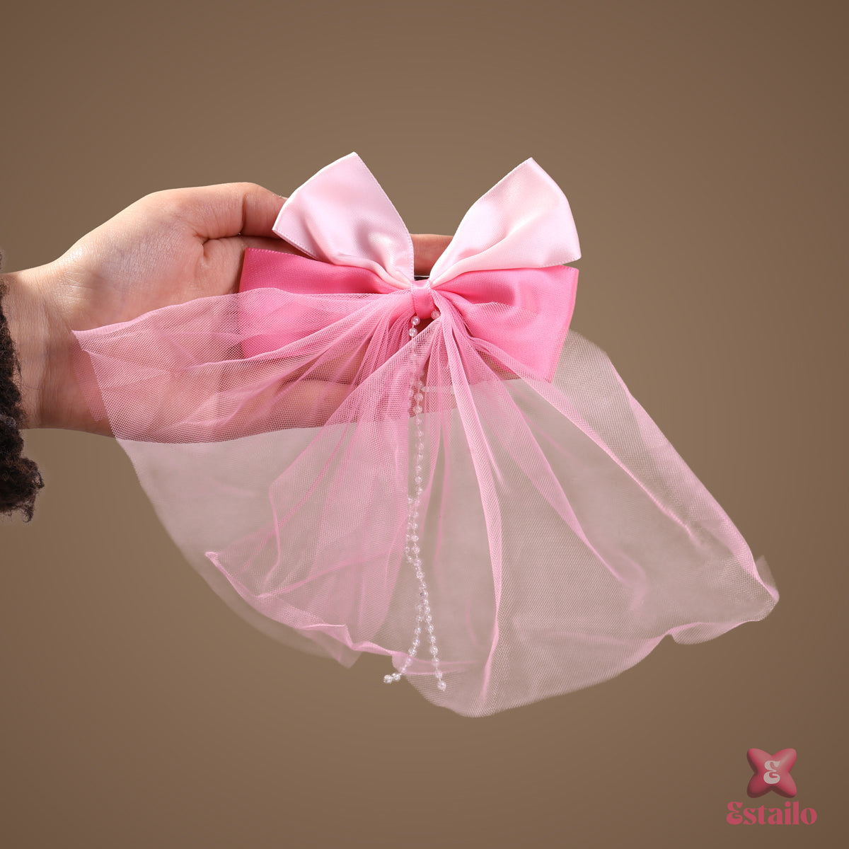 Blush Pink Dream Bow Clip