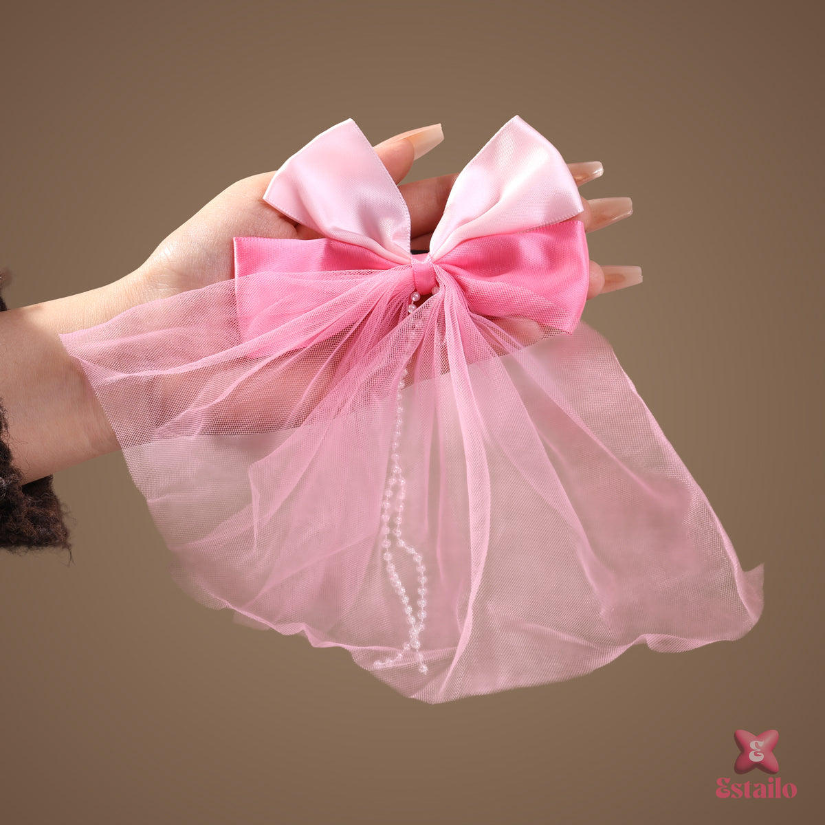 Blush Pink Dream Bow Clip