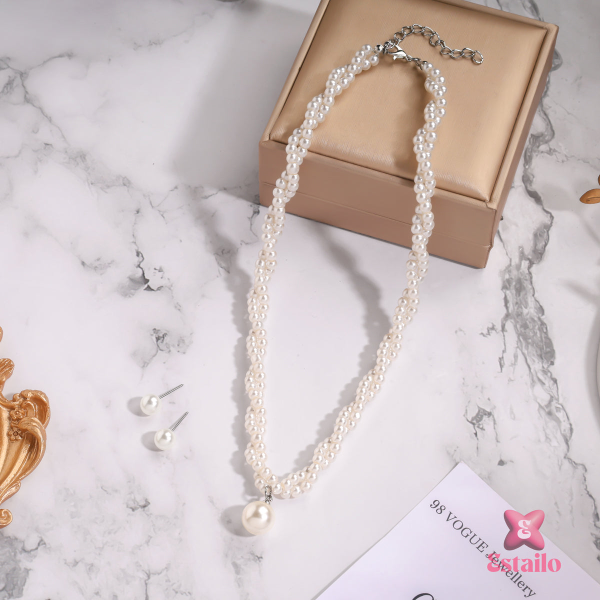 Lustrous Pearl Drop Necklace