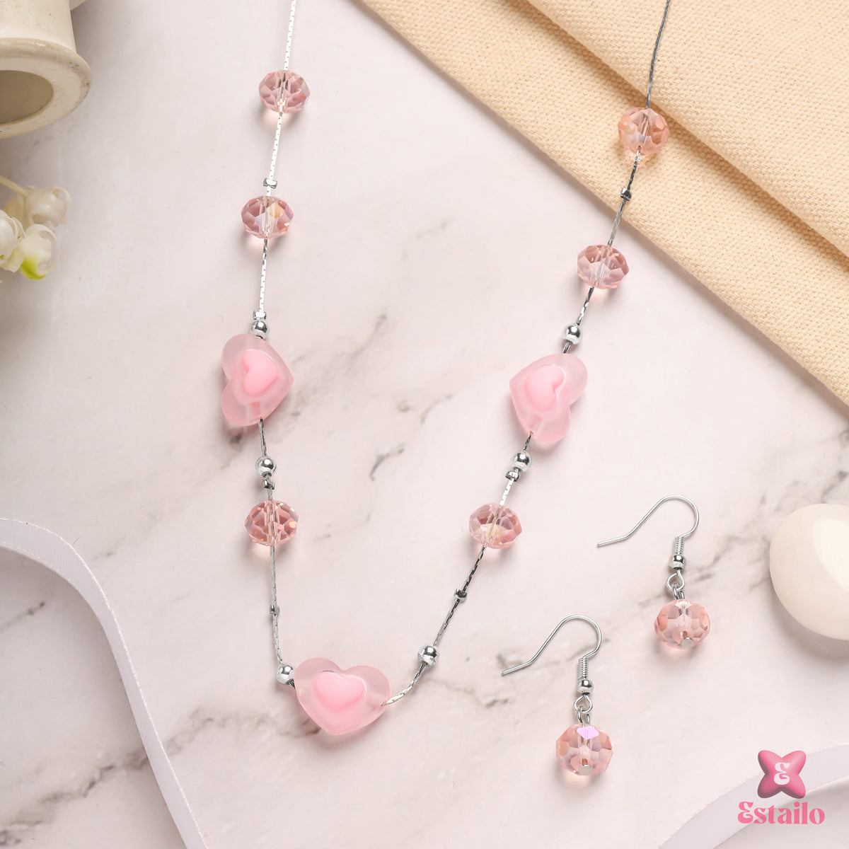 Rosy Heart Jewels Set