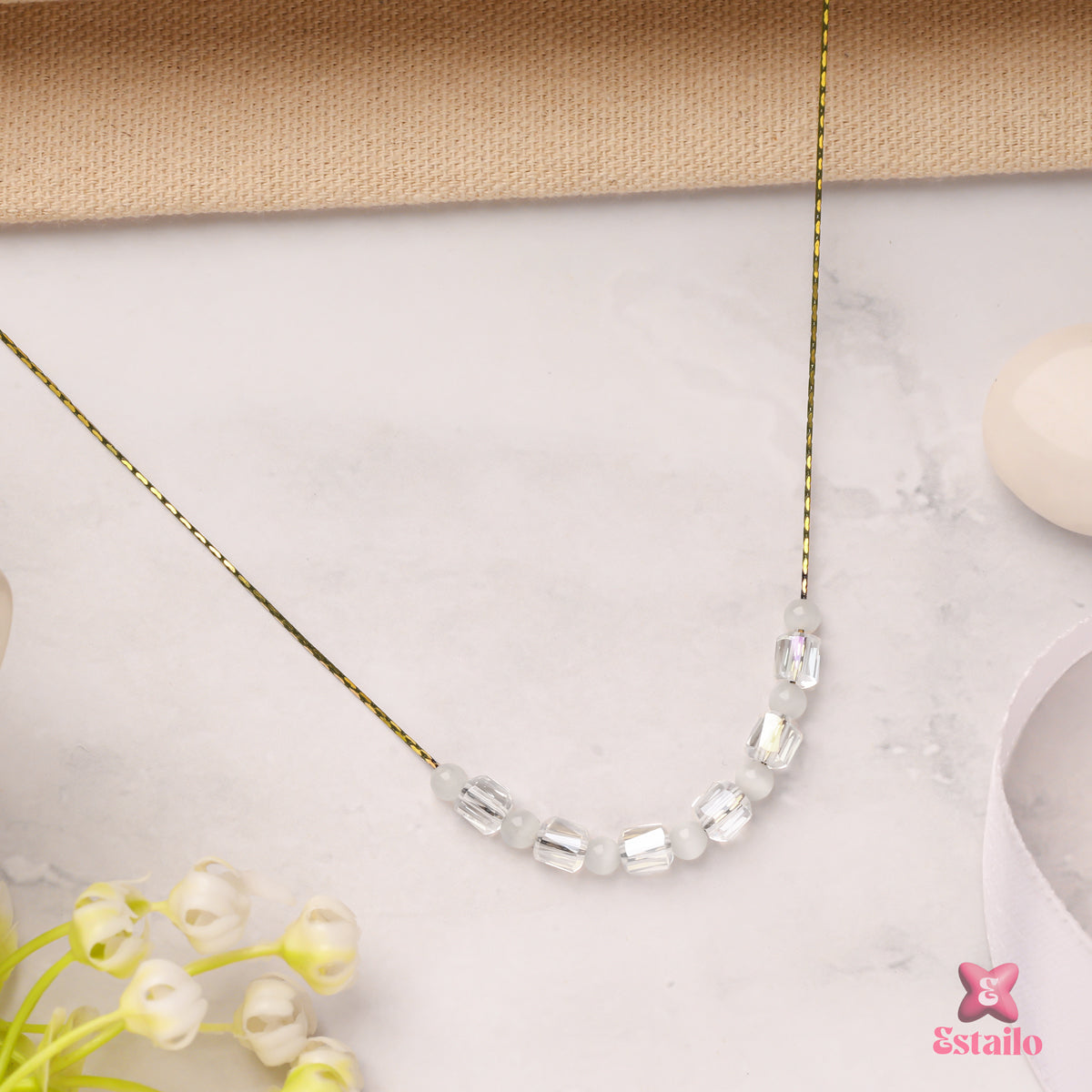 Glimmer Bead Chain Necklace