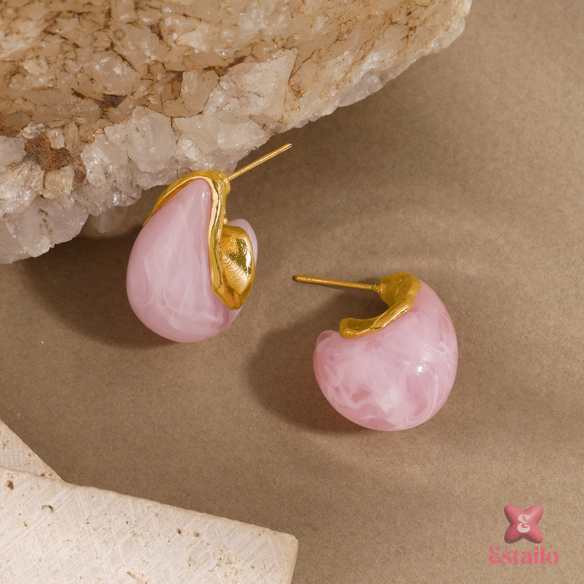 Gilded Rose Drops Earring