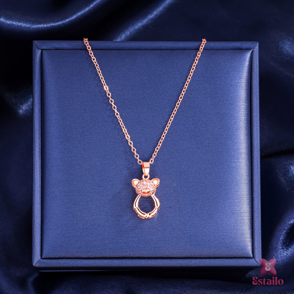 Rosé Teddy Love Necklace