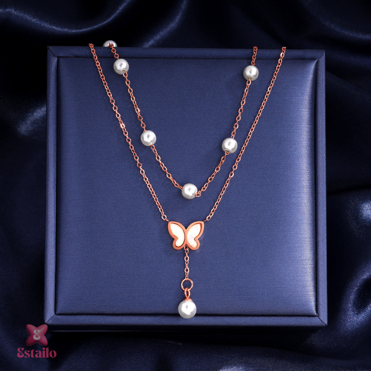Butterfly Grace Pearl Necklace