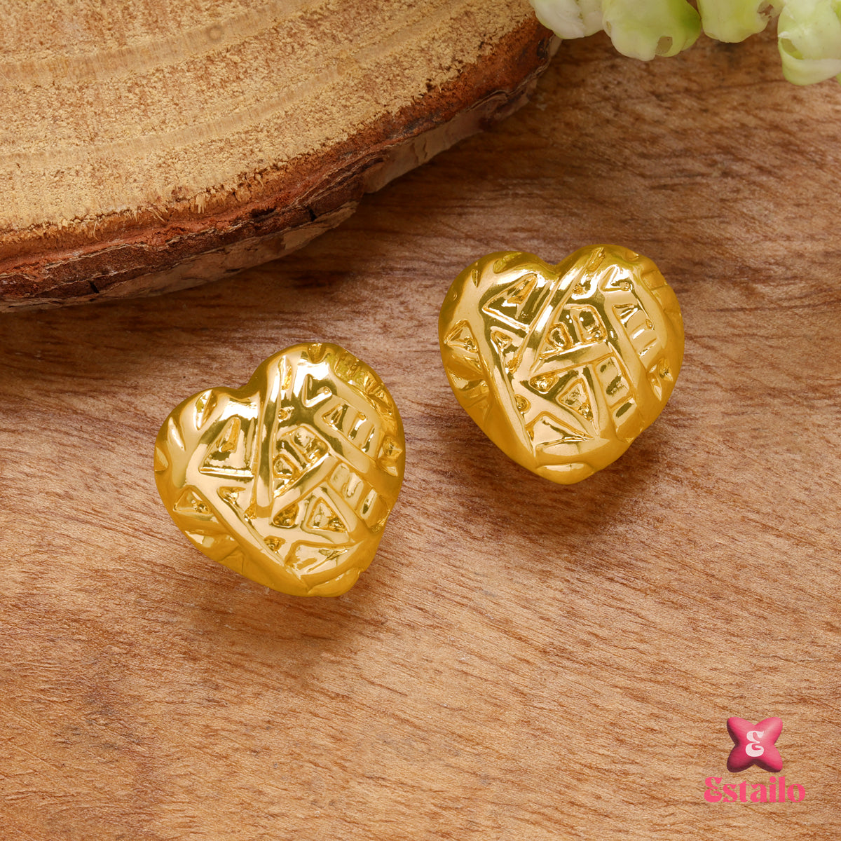 Lattice Heart Earrings