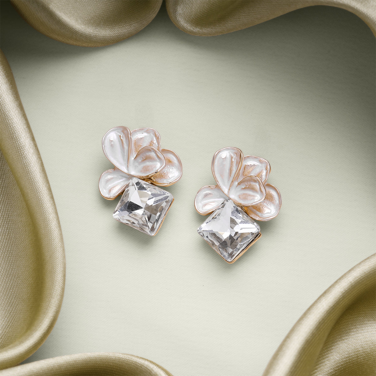 Enamel Flower Earrings