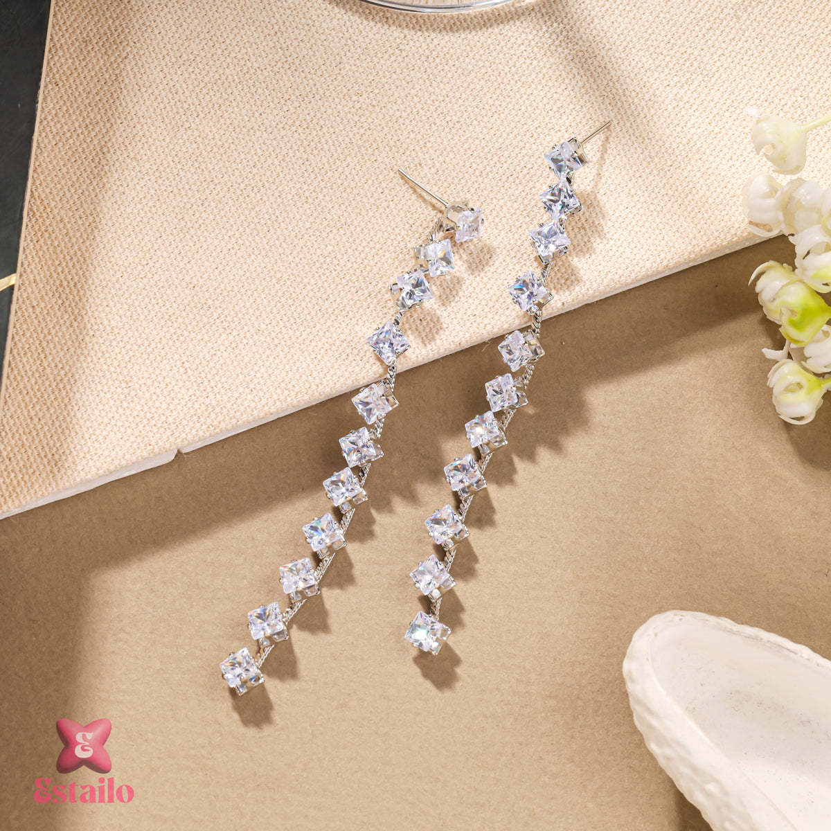 Radiant Row Drops Earrings