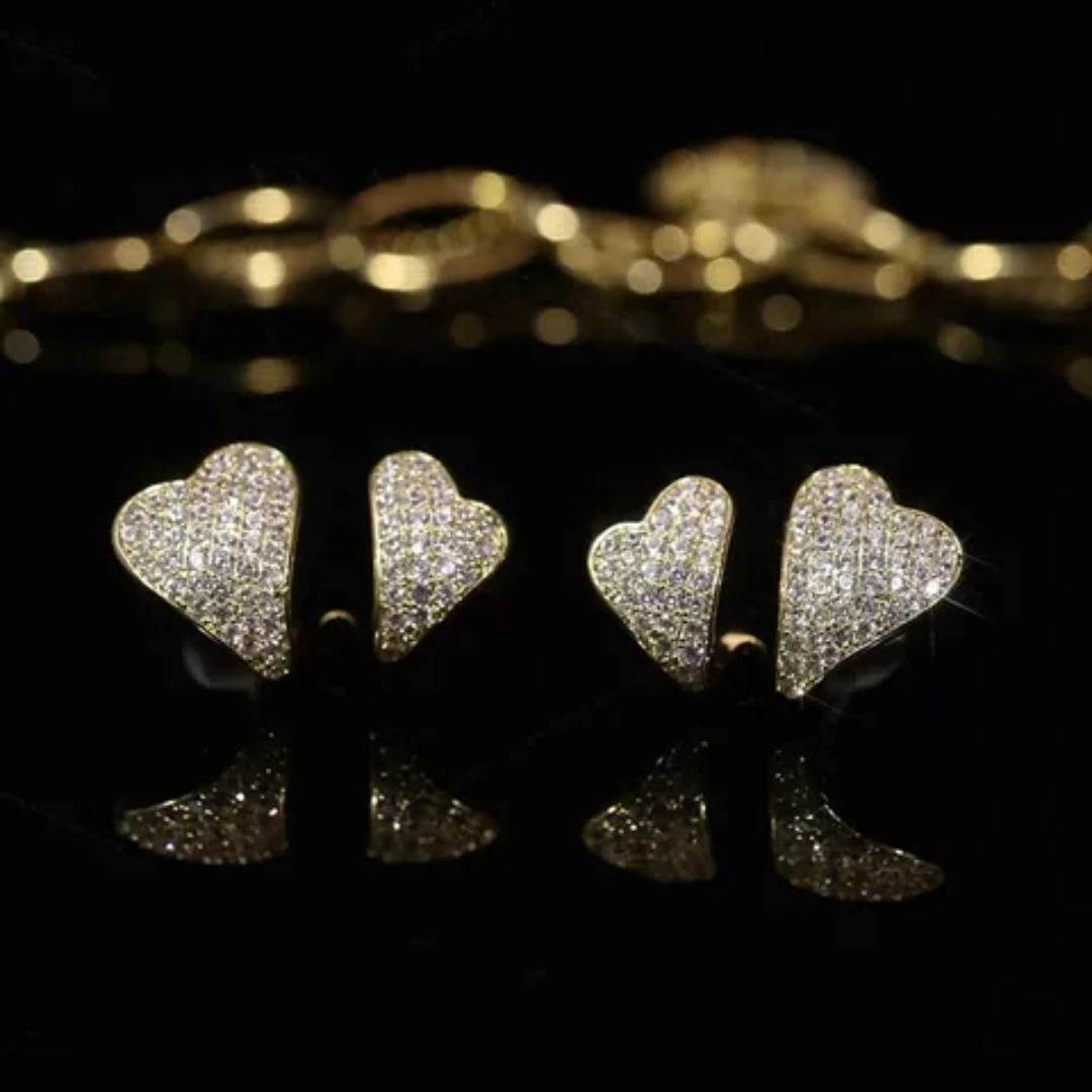 Cut The Crap Heart Earrings