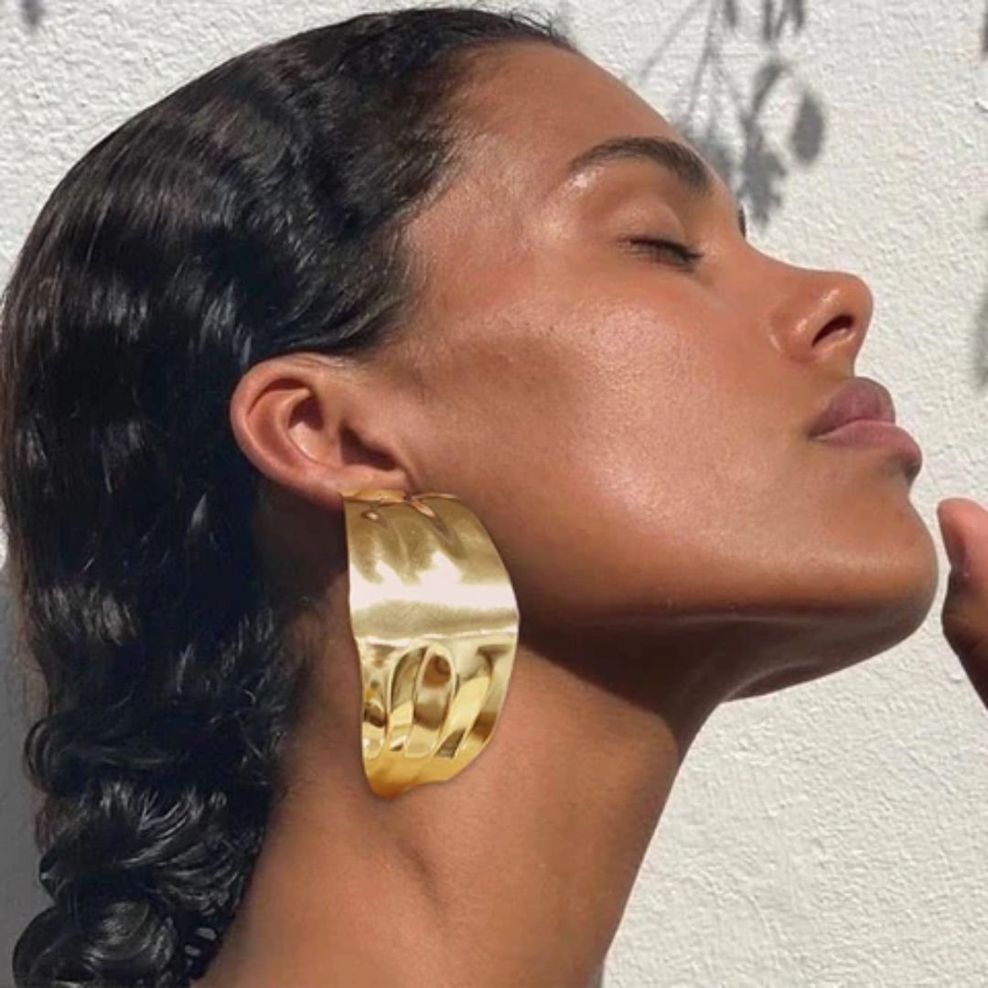 As Pretty As Gold Hoop Earrings