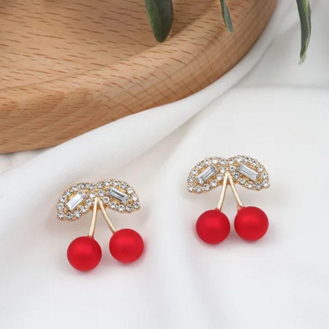 Cherry Bling Drops Earring