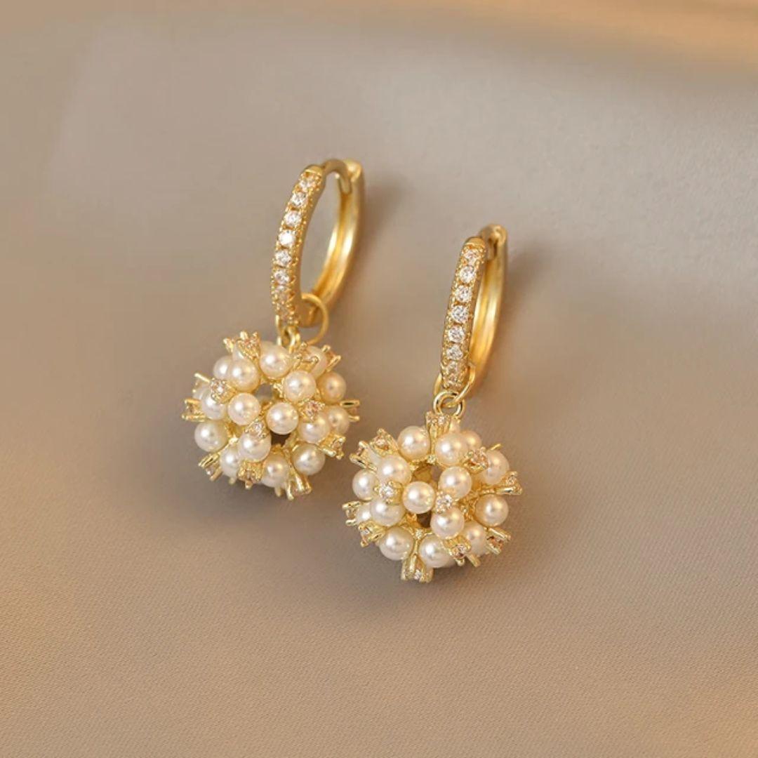Royal Halo Pearl Earrings