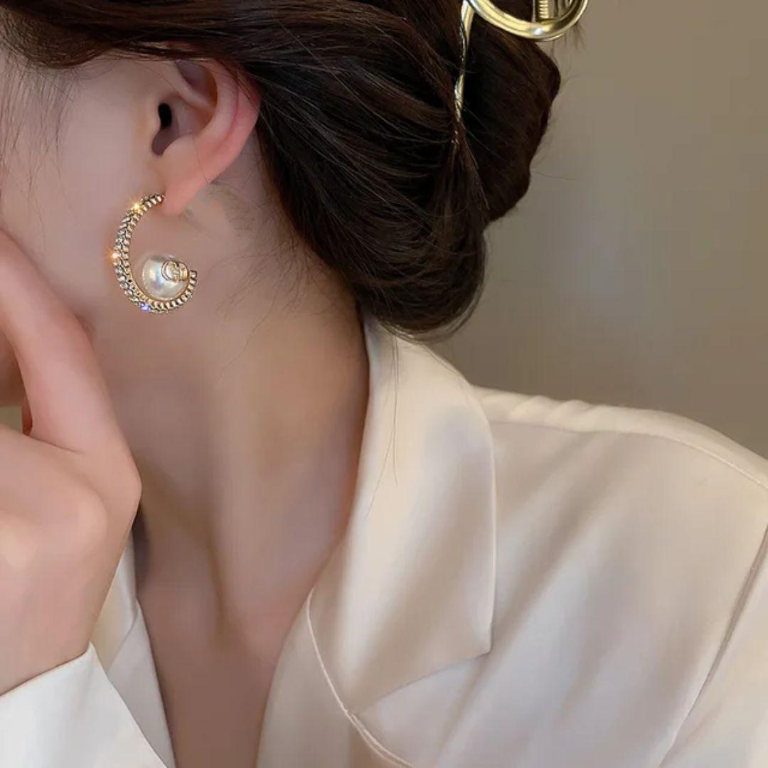 GlowLoop Pearl Earrings