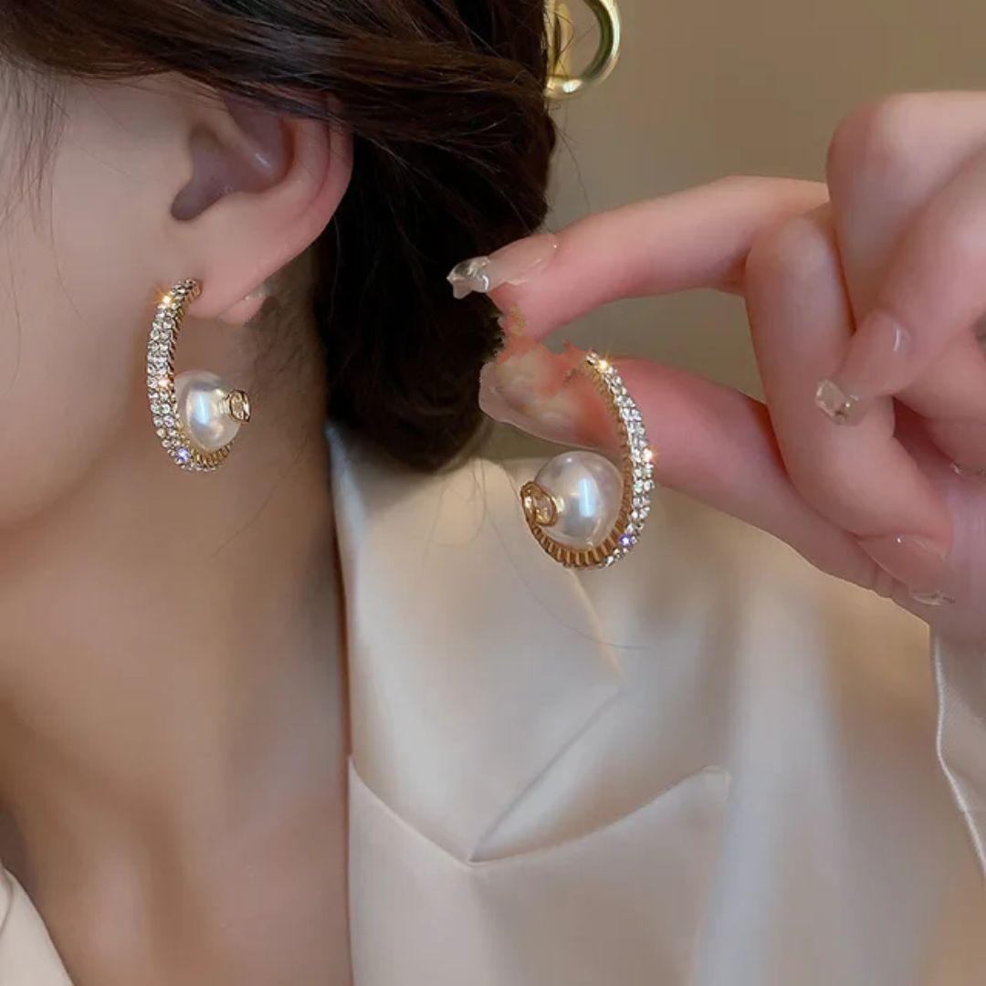 GlowLoop Pearl Earrings