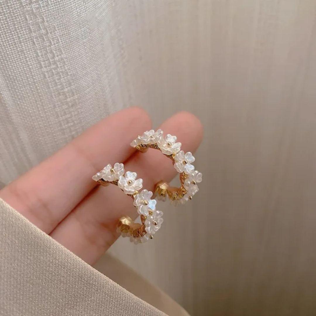 Daisy Hoop Earring