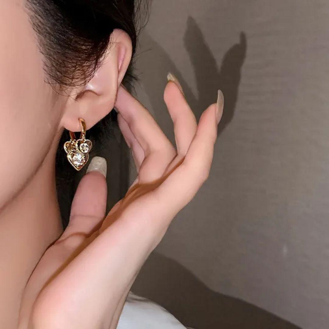 Bliss Heart Hoops Earring