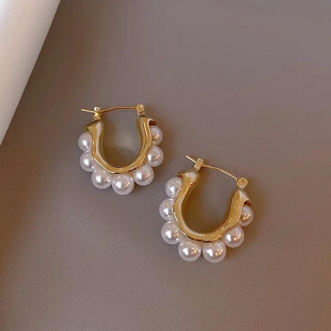 Mini Pearl Hoops Earring