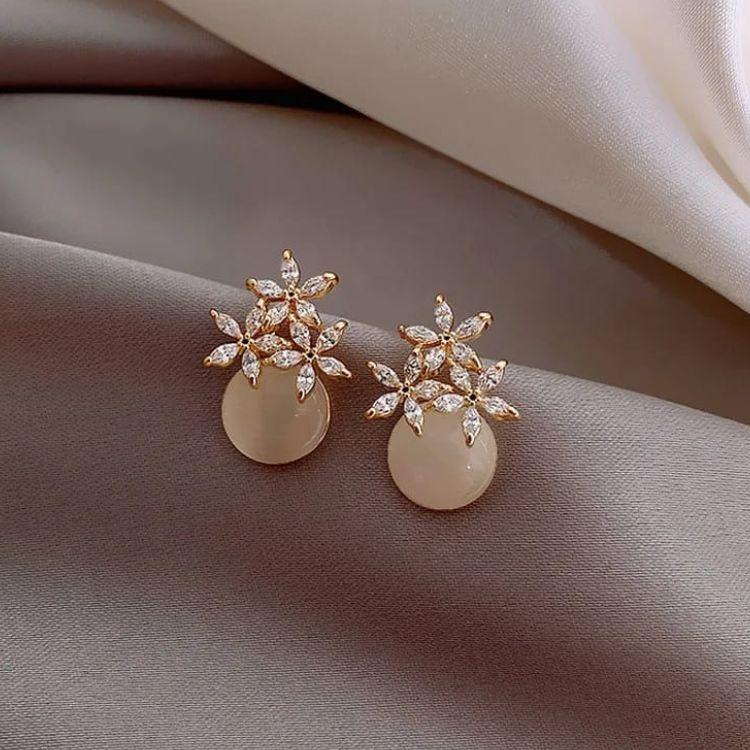 Myntra Rose Gold Stud Earrings Set Perky Pearl Stud Earrings