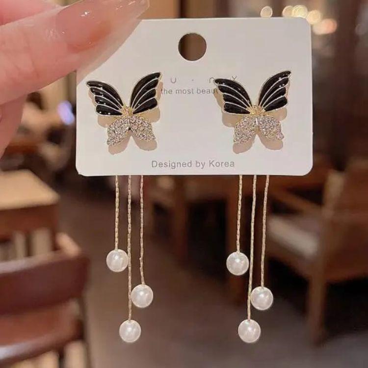 Crystal Flame Butterfly Earring