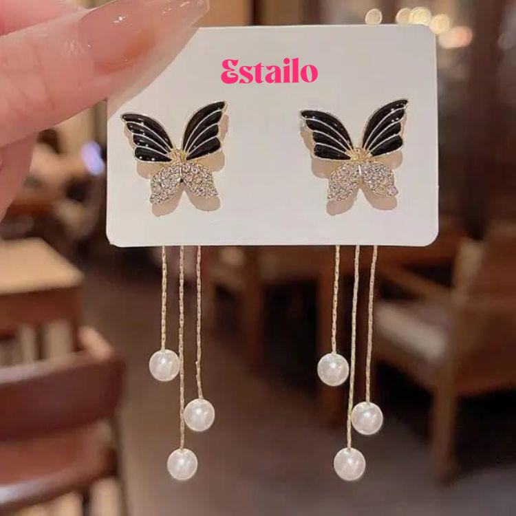 Crystal Flame Butterfly Earring