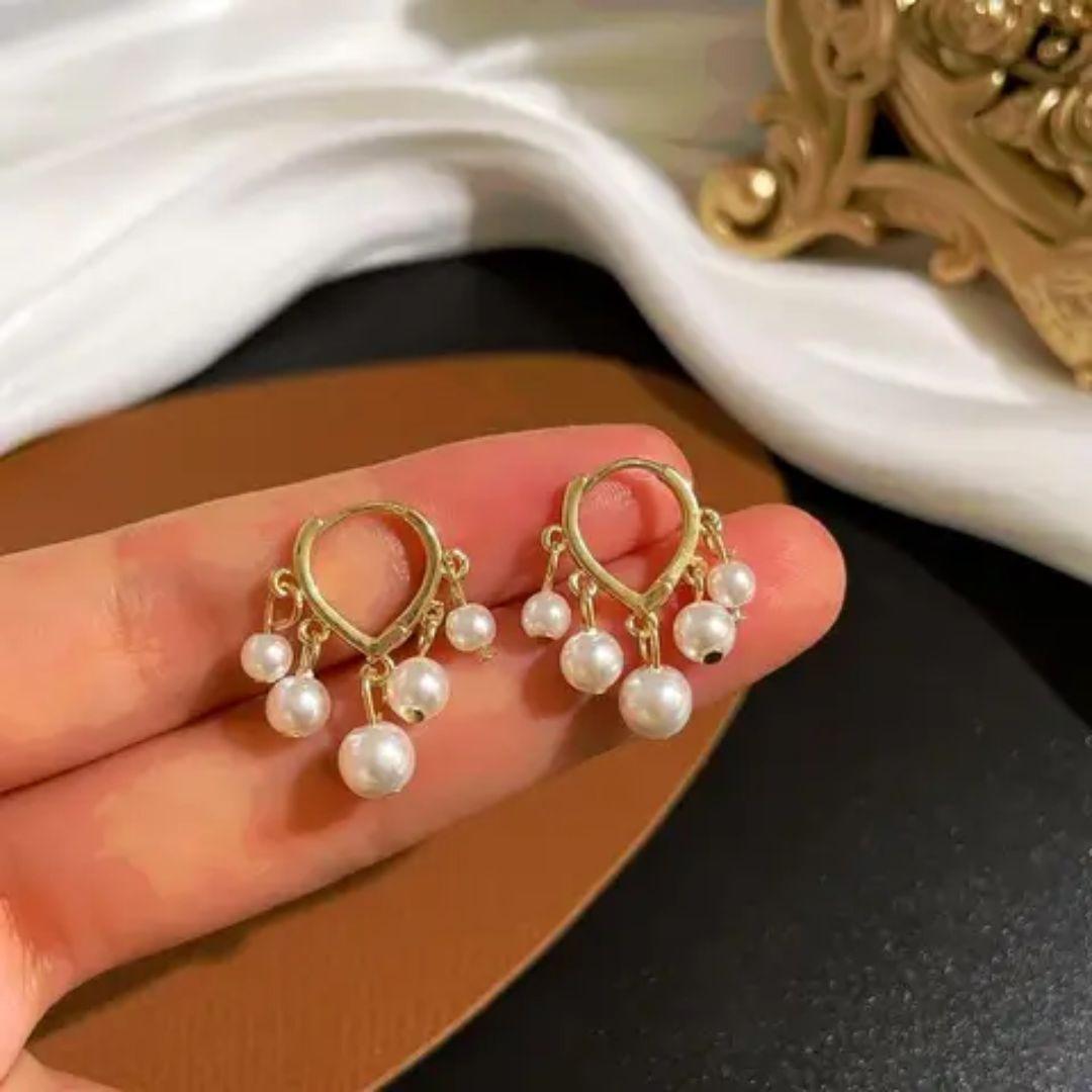 Ethereal Pearl Hoops Earring