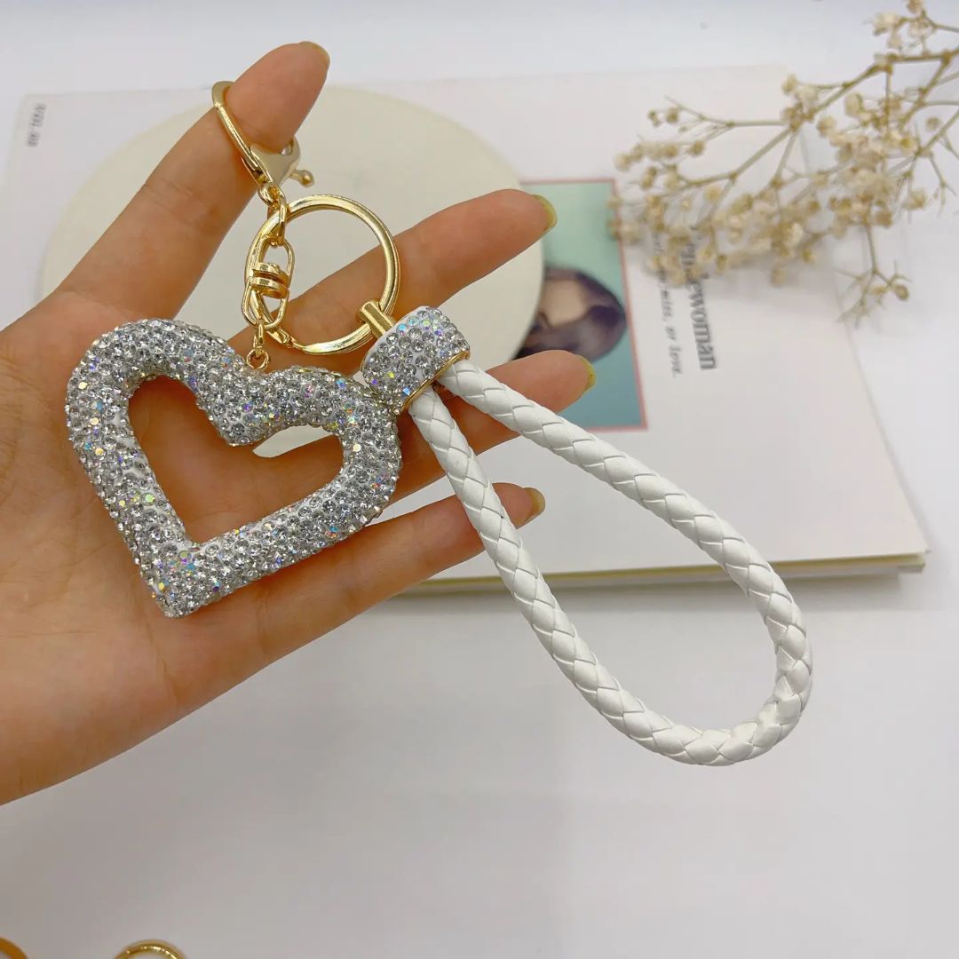 Sparkle Heart Bag Charm