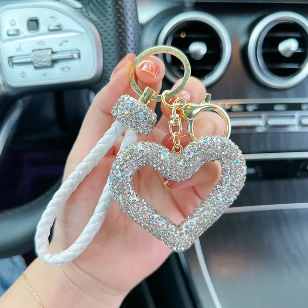 Sparkle Heart Bag Charm
