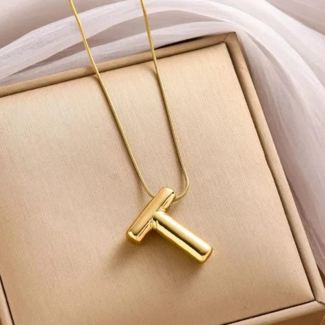 Chunky Initial T Necklace