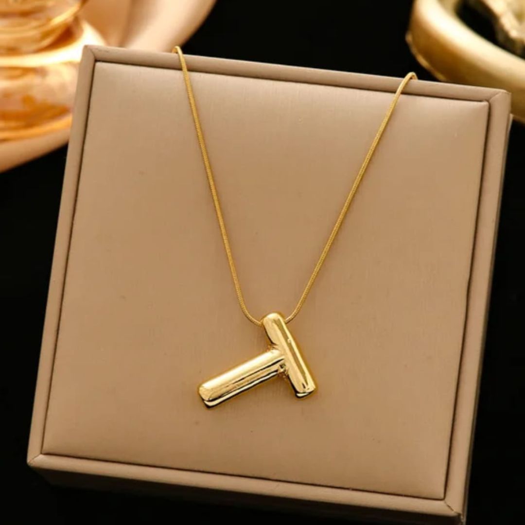 Chunky Initial T Necklace