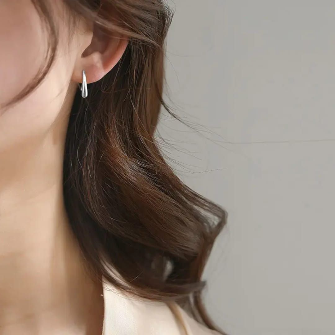 Minimalist Arc Hoops Earrings