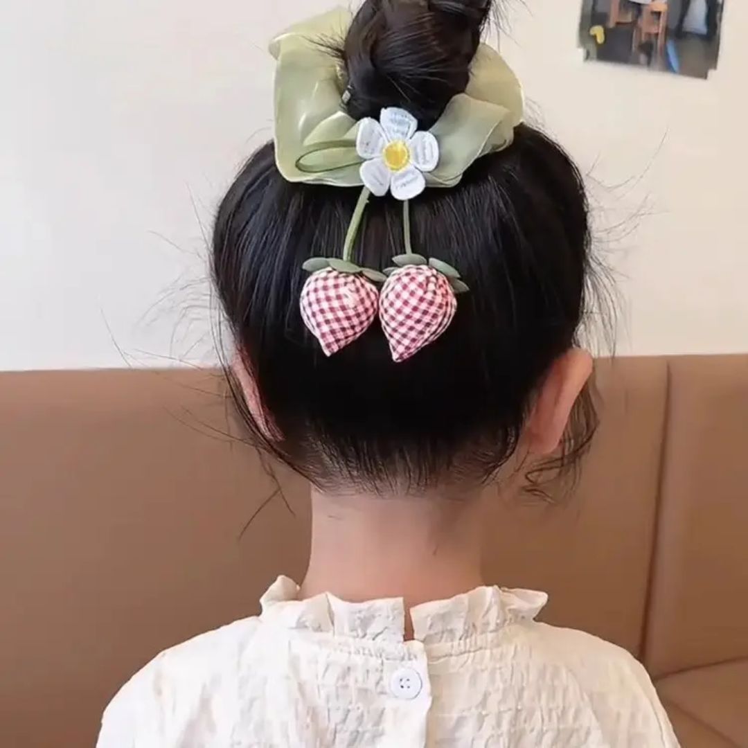 Strawberry Bloom Scrunchie