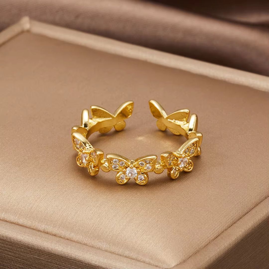 Golden Butterfly Ring