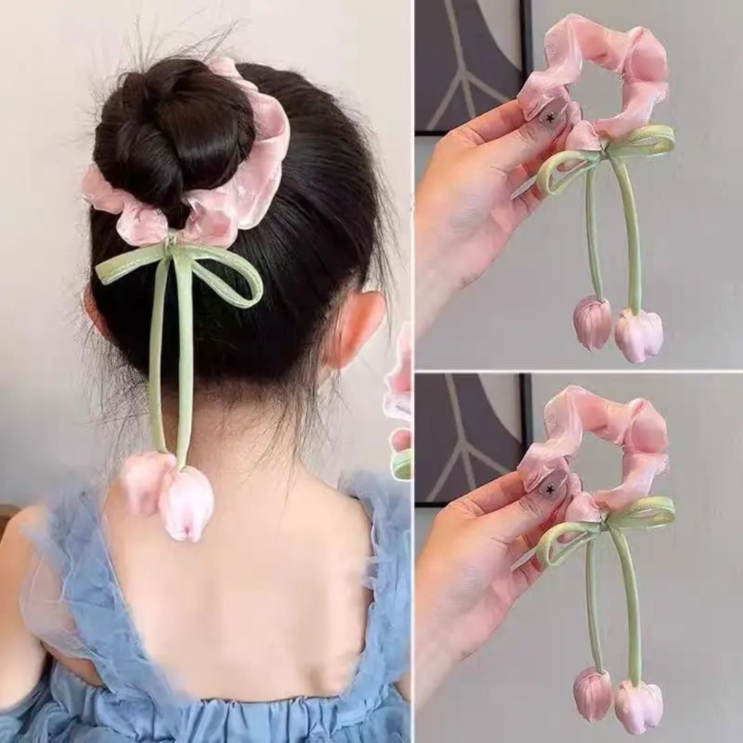 Floral Tulip Hair Tie