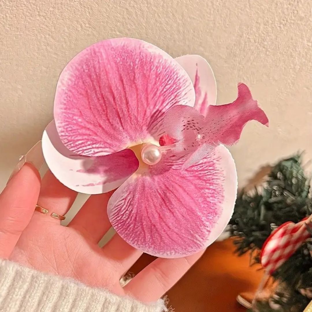 Pink Orchid Hair Clip