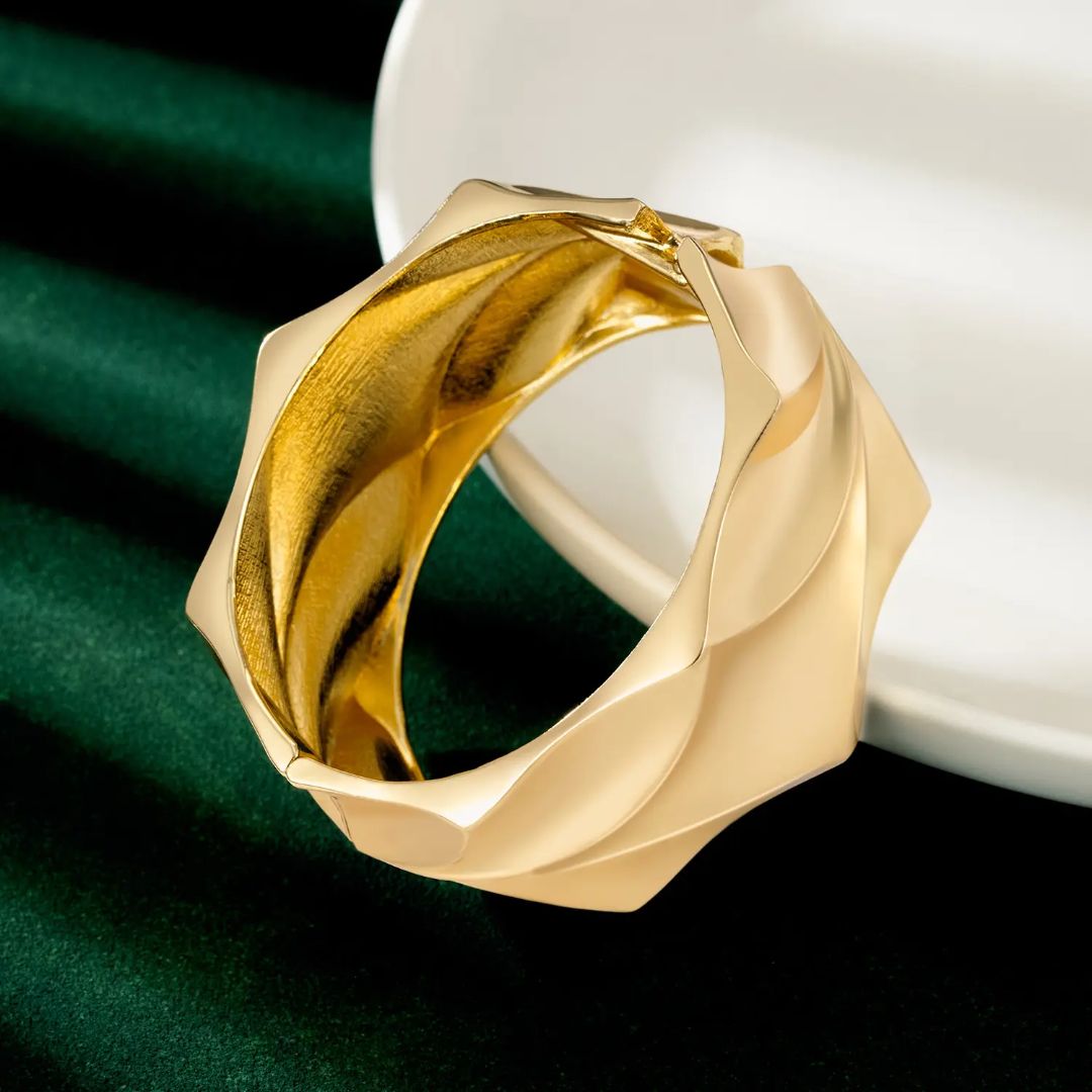 Gilded Embrace Cuff Bracelet