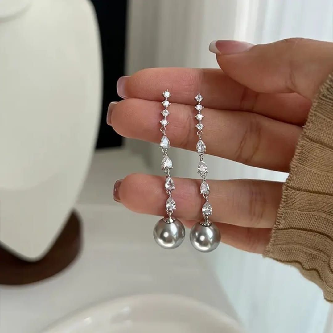 Cascade Pearl Dangle Earrings