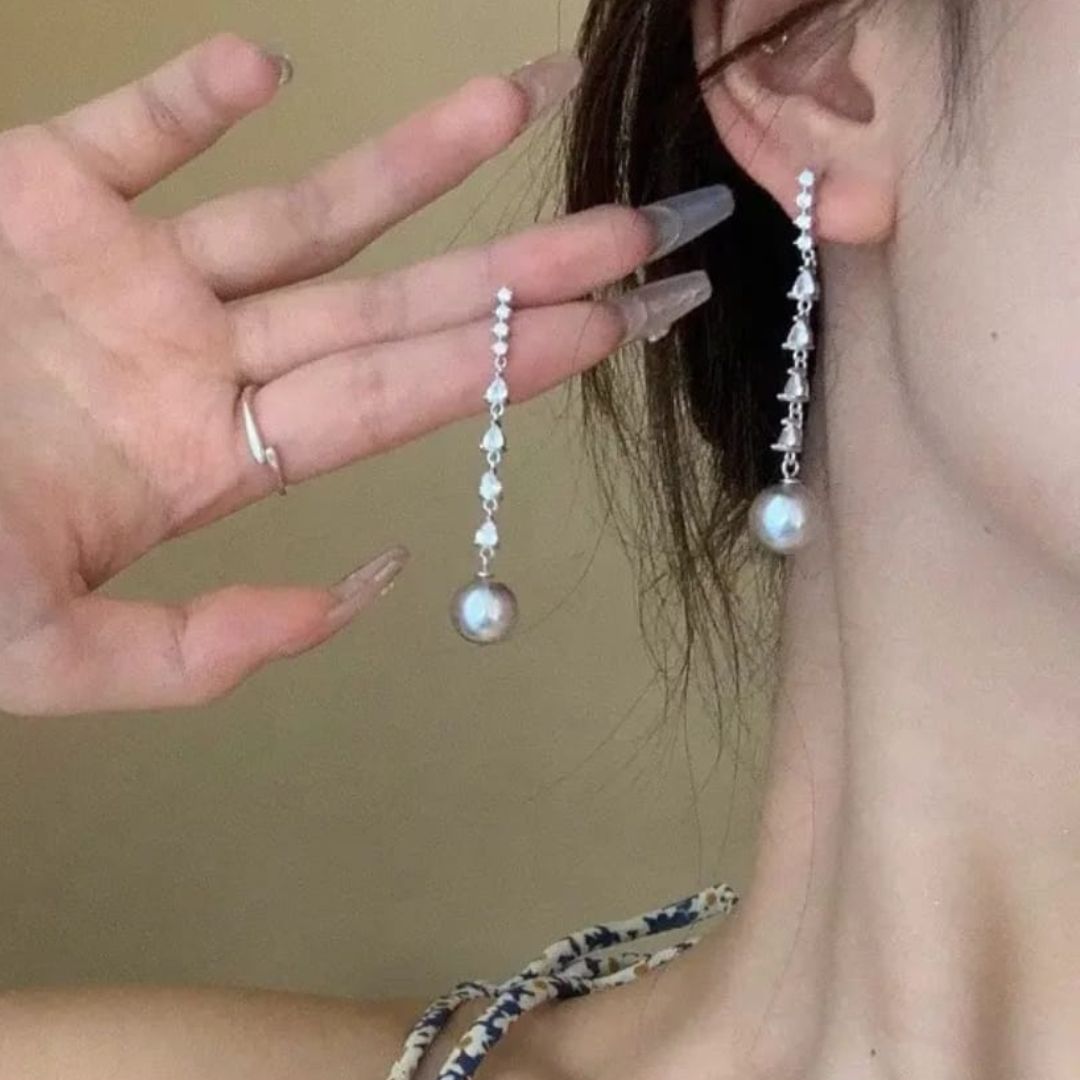 Cascade Pearl Dangle Earrings