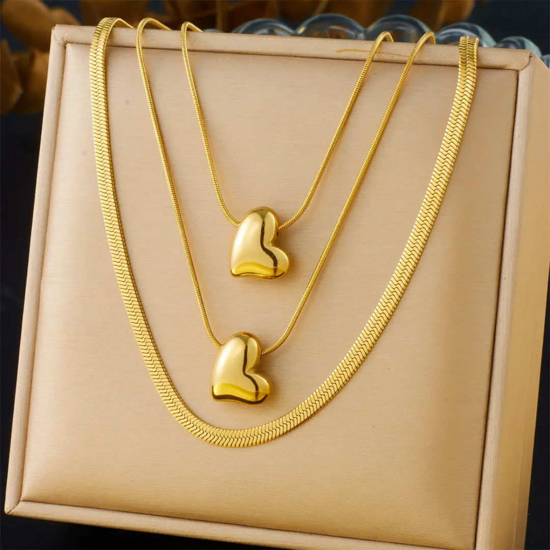 Layered Heart Necklace