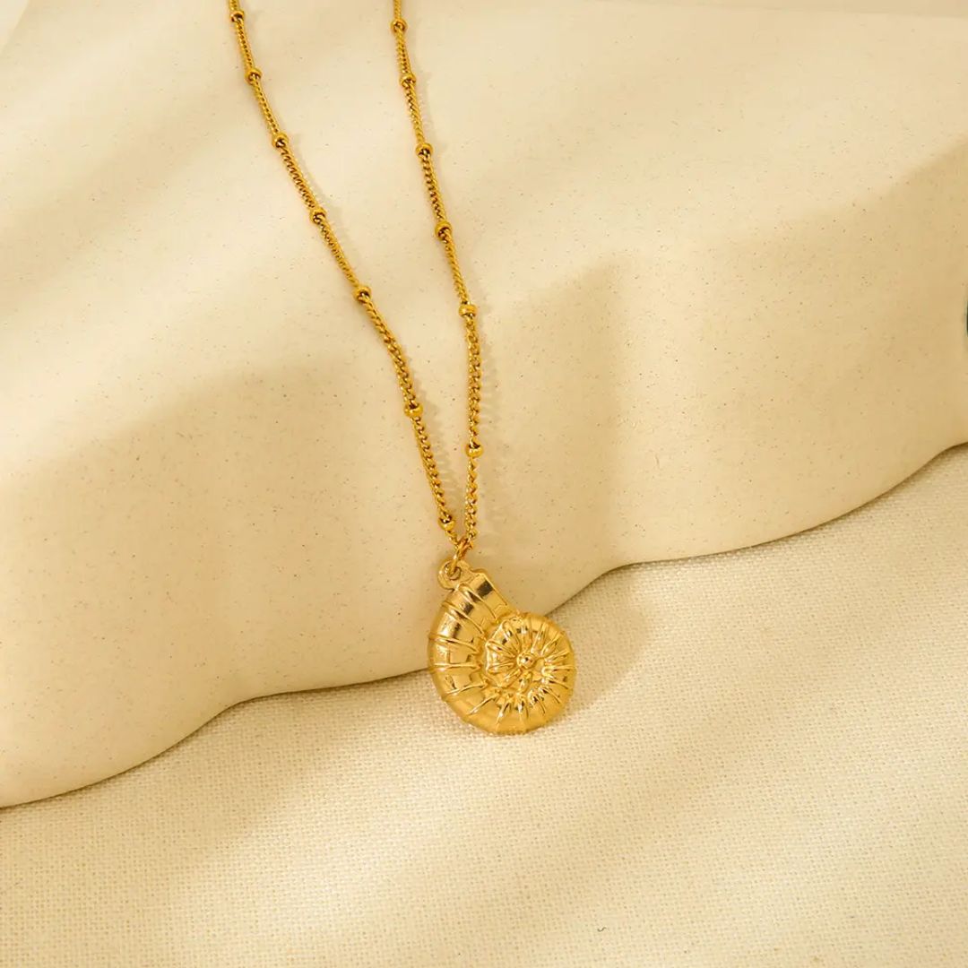 Spiral Shell Pendant Necklace