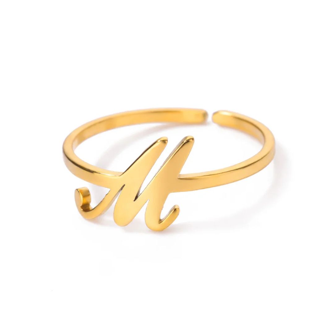 Elegant Letter Ring