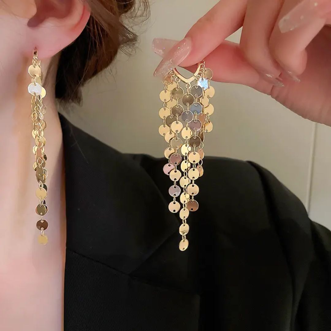 Shimmering Chain Earrings
